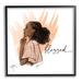 Stupell Industries Blessed Woman Portrait Giclee Art By Alison Petrie Wood in Black/Brown | 17 H x 17 W x 1.5 D in | Wayfair ar-388_fr_17x17