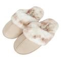 Jessica Simpson Shoes | Jessica Simpson - Faux Fur House Slippers - Women - Size 6/7 | Color: Tan/White | Size: Small - 6/7