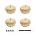 Millwood Pines 3 in x 6-3/4 in Unfinished Solid Hardwood Round Bun Foot | 3 H x 7 W x 3 D in | Wayfair A57F4A7E7D624029A8E79F3C7DBE8064