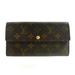 Louis Vuitton Bags | Authentic Louis Vuitton Lv Monogram Canvas Leather Sarah Long Checkbook Wallet | Color: Brown | Size: Os