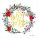 The Holiday Aisle® Holly Jolly Poinsettia Wreath by Seven Trees Design - Wrapped Canvas Print Canvas in White | 36 H x 36 W x 1.25 D in | Wayfair