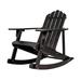 Rosecliff Heights Avemaria Solid Wood Rocking Adirondack Chair Wood in Black | 33.46 H x 26.77 W x 37 D in | Wayfair