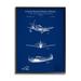 Stupell Industries Airplane Diagram Blueprint Chart Framed Giclee Art By Karl Hronek Wood in Blue/Brown | 14 H x 11 W x 1.5 D in | Wayfair