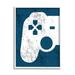 Red Barrel Studio® Distressed Game Controller Shape by Kim Allen - Graphic Art on Wood in Blue/Brown | 14 H x 11 W x 1.5 D in | Wayfair