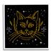 Trinx Starry Cat Lightning Bolt by Lil' Rue - Graphic Art on Canvas in Black | 24 H x 24 W x 1.5 D in | Wayfair 44921665246A4CDD85596DB92DA144FB