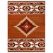 White 120 x 96 x 0.5 in Area Rug - Foundry Select HR Rust Beige Multi Southwestern Rugs For Cabin Tribal Medallion Carpet For Livingroom | Wayfair