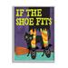 Stupell Industries If The Shoe Fits Witch Framed Giclee Art By Linda Birtel Canvas in Black/Green/Indigo | 14 H x 11 W x 1.5 D in | Wayfair