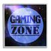 Stupell Industries Gaming Zone Pixel Sky Phrase Framed Giclee Art By Marcus Prime Canvas in Black/Indigo | 17 H x 17 W x 1.5 D in | Wayfair