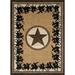 Black 120 x 96 x 0.5 in Area Rug - Foundry Select HR Texas Star Rug Traditional Accent Rug In Berber w/ Chocolate & Black Western Design Navajo Bohemian Rug Exact | Wayfair