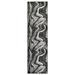 Black/Gray 84 x 24 x 0.5 in Area Rug - Orren Ellis HR White Grey Black Modern Contemporary Abstract Area Rugs Marble Pattern | Wayfair