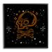 The Holiday Aisle® Skull Crossbones Halloween Stars by Lil' Rue - Graphic Art on Canvas in Black/Brown | 24 H x 24 W x 1.5 D in | Wayfair