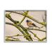 Stupell Industries Orange Bird Mossy Tree Branch Giclee Art By Lil' Rue Canvas in Gray/Green/Orange | 11 H x 14 W x 1.5 D in | Wayfair
