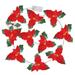 The Holiday Aisle® 6'7" Poinsettia Flowers Garland Metal | 7.9 H x 79 W x 7.9 D in | Wayfair 42301E5D5966465985789AB5AAF19E02