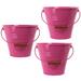 Gracie Oaks 3-Piece Galvanized Steel Pot Planter Set Metal in Pink | 11.5 H x 11.5 W x 11.5 D in | Wayfair DE7363689AC745A4BABBB1355B38AFC9