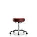 Inbox Zero Vinyl Stool Without Back Chrome - Desk Height w/ Casters In Storm Supernova Vinyl Fabric in Red/Brown | 23.25 H x 25 W x 17 D in | Wayfair