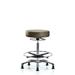 Inbox Zero Vinyl Stool Without Back Chrome - High Bench Height w/ Chrome Foot Ring & Stationary Glides In Storm Supernova Vinyl Fabric | Wayfair