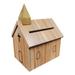 Gracie Oaks Church Box Collection Box Tithing & Offering Donation Box Overall dimension Church House Shape in Brown | Wayfair