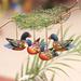 The Holiday Aisle® Dazzling Plumage Hanging Figurine Ornament Wood in Blue/Brown/Green | 1.6 H x 3.5 W x 1.2 D in | Wayfair