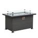 Red Barrel Studio® Rostin 24.41" H x 43.31" W Aluminum Propane Outdoor Fire Pit Table w/ Lid Aluminum in Gray | Wayfair