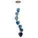Arlmont & Co. Statesboro Handmade Blue Adoration Agate Mobile Wood in Blue/Brown | 2.8 H x 1.9 W x 1.8 D in | Wayfair