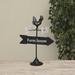 Gracie Oaks Rooster Weather Vane Metal in Black | 20.5 H x 8 W x 14.25 D in | Wayfair 49BB2713188D491D8D9777EE5C84AA8F