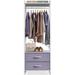 Sorbus Clothing Rack w/ Drawers - Clothes Stand Dresser - Wood Top, Steel Frame | 70 H x 17 W x 15.25 D in | Wayfair DRW-CR-PU