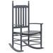 August Grove® Rocking Chair Outdoor Patio Rocking Chair w/ Curved Seat Poplar Wood Wood/Solid Wood in Gray | 12.5 H x 64 W x 121 D in | Wayfair