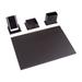 Inbox Zero Laderrica 4 Piece Desk Organizer Set Faux Leather in Black | 23 H x 16 W in | Wayfair CCE25BAF66A448A8AF50A9680D0F4299