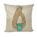 East Urban Home Yellow Rock w/ Water Throw Pillow w/ Insert Polyester/Cotton | 45 H x 45 W x 1 D in | Wayfair 77428493500945B39BA77677872309A8