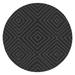 Black/White 60 x 60 x 0.08 in Area Rug - Honniball Indoor Floor Mat By Corrigan Studio® Polyester | 60 H x 60 W x 0.08 D in | Wayfair