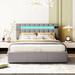 Wrought Studio™ Dexton Upholstered Bed w/ Led Light, Bluetooth Player & Usb Charging | 45.1 H x 60.24 W x 81.1 D in | Wayfair