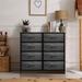 Sorbus Dresser w/ 8 Faux Wood Drawers - Storage Unit Organizer Chest Wood in Black | 32.12 H x 31.5 W x 11.75 D in | Wayfair DRW-CU8-RUBLK