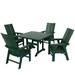 Beachcrest Home™ Shella Square 4 - Person 43" Long Outdoor Dining Set Plastic in Green | 43 W x 43 D in | Wayfair 902CC50DF9A6411083A37D77FA3E24B0