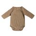 Baby 4 Baby Boy Pants Baby Girls Boys Solid Ribbed Cotton Autumn Long Sleeve Romper Bodysuit Clothes Little Boy Shirt