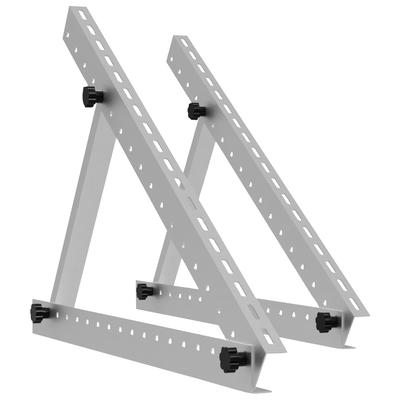 Solarmodul-Halterung OFFGRIDTEC "Solarmodulträger Mono Axial Two", silber (silberfarben), B:72cm H:5cm T:7cm, Aluminium, Gerätehalterungen, Neigung 0-90, inkl. Befestigungsschrauben