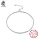 ORSA Jewelry – Bracelet de cheville en argent 925 véritable pour femme bijou ajustable avec strass