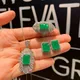 Collier pendentif en argent regardé 925 pour femme pierre précieuse vert émeraude diamant à haute