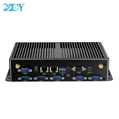 XCY – Mini PC industriel sans ventilateur Intel Core i7-5500u 2x GbE LAN 6x COM rs-232 HDMI VGA 6x