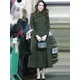 Kate a ignoré le coupe-vent de princesse Seton manteau mi-long vert manches longues vintage