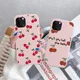 Coque de téléphone en forme de cerises roses pour iPhone coque en poly solide pour documents