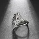 Eueavan 5 pièces sorcière noeud acier inoxydable anneau femmes Celtic noeud charme anneau Lucky