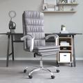 Design In - Chaise Fauteuil de bureau Style Moderne, Fauteuil inclinable Gris Similicuir vidaXL