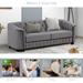 Velvet Upholstered 3 Seater Sofa Couch Sofa, Modern Button Tufted Back Sofa