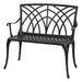 Outdoor Patio Garden Black 38 in. Powder-coat Aluminum Bench