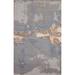 Gray & Blue Abstract Oriental Area Rug Handmade Wool Carpet - 5'8" x 8'0"