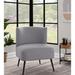 Slipper Chair - George Oliver 24.25" Wide Polyester Slipper Chair Polyester in Gray | 30.5 H x 24.25 W x 28 D in | Wayfair