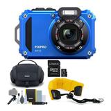 Kodak PIXPRO WPZ2 Rugged Waterproof 16MP Digital Camera (Blue) Bundle