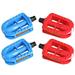 HOMEMAXS 2 Pairs Kids Pedal Practical Children Bike Pedal Non-Slip Platform Flat Pedal for Outside Outdoor (Red + Blue)