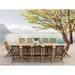 Anderson Teak Valencia Outdoor Dining Set Wood/Teak in Brown/White | 29 H x 79 W x 43 D in | Wayfair Set-32A