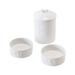 White Classic Dog Water and Food Bowl with Manor Treat Jar, Small, Pack of 3